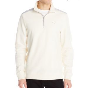NWT Calvin Klein Men's 1/4 Zip Sweater- White
